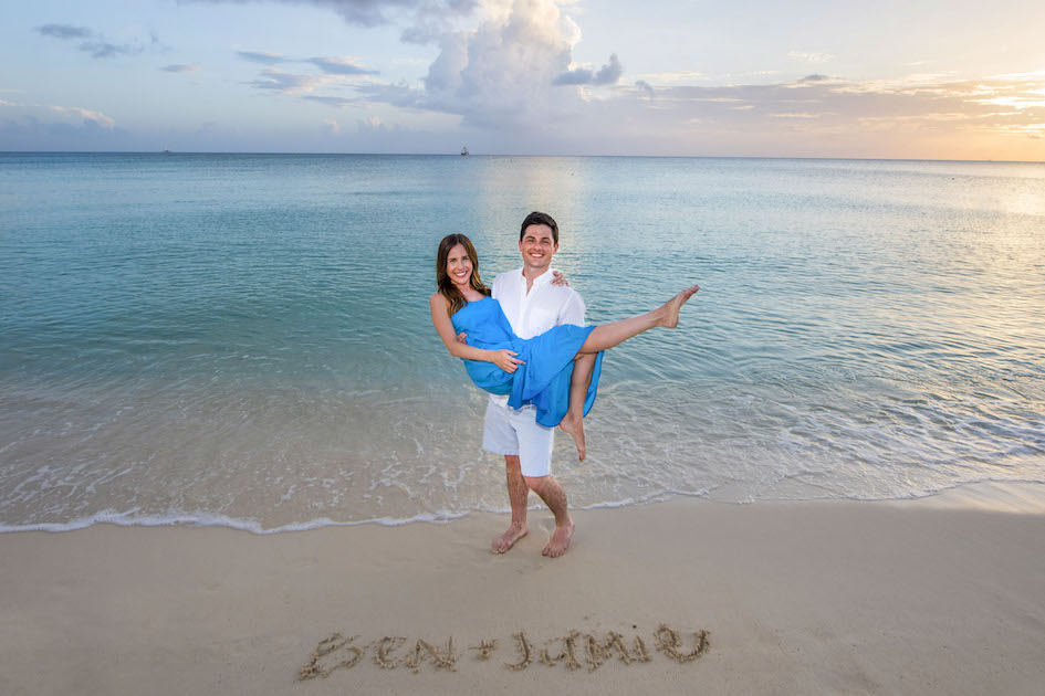 Sunset engagement shoot with Ben and Jamie, Cayman Islands.
