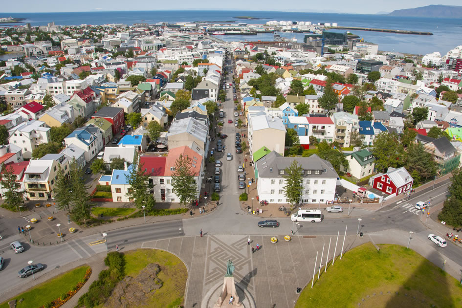 View of Reykjavik from Hallgrimskirkja, Reykjavik