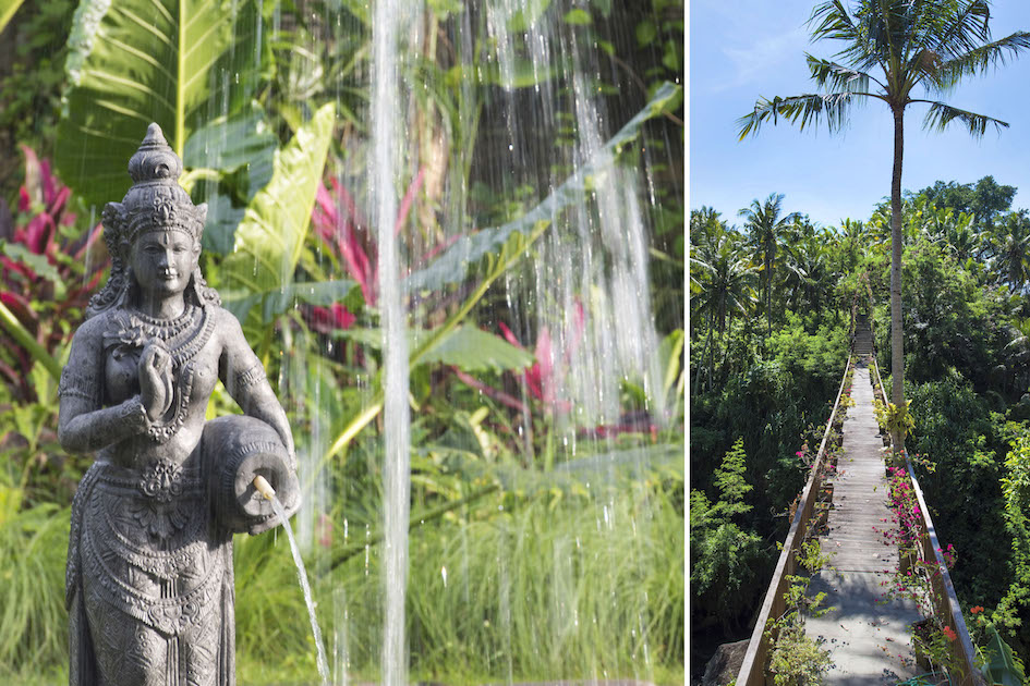 Umah Nyepi Villa’s fountain and bridge, Ubud, Ubud, Bali. Check out more photos Umah Nyepi.