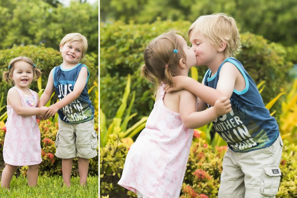 Brother and Sister in the Garden, Cayman Islands