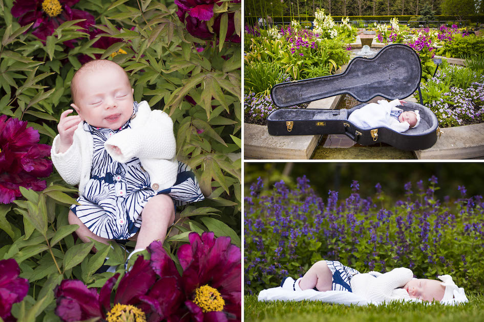 Newborn Francesca in the Chicago Botanical Gardens. More flowery photos here.