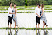 Alex & Najib in the rice field, Pererenan, Bali. Check out more photos from Alex & Najib.