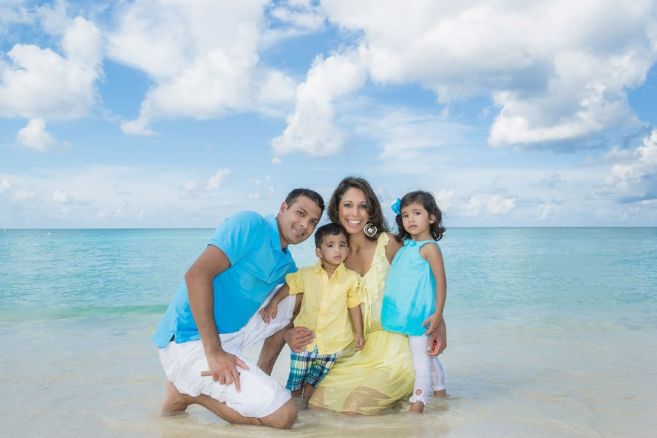 Family Portraits on 7-Mile Beach, Cayman Islands