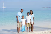 The Johnson Family on 7-Mile Beach, Cayman Islands