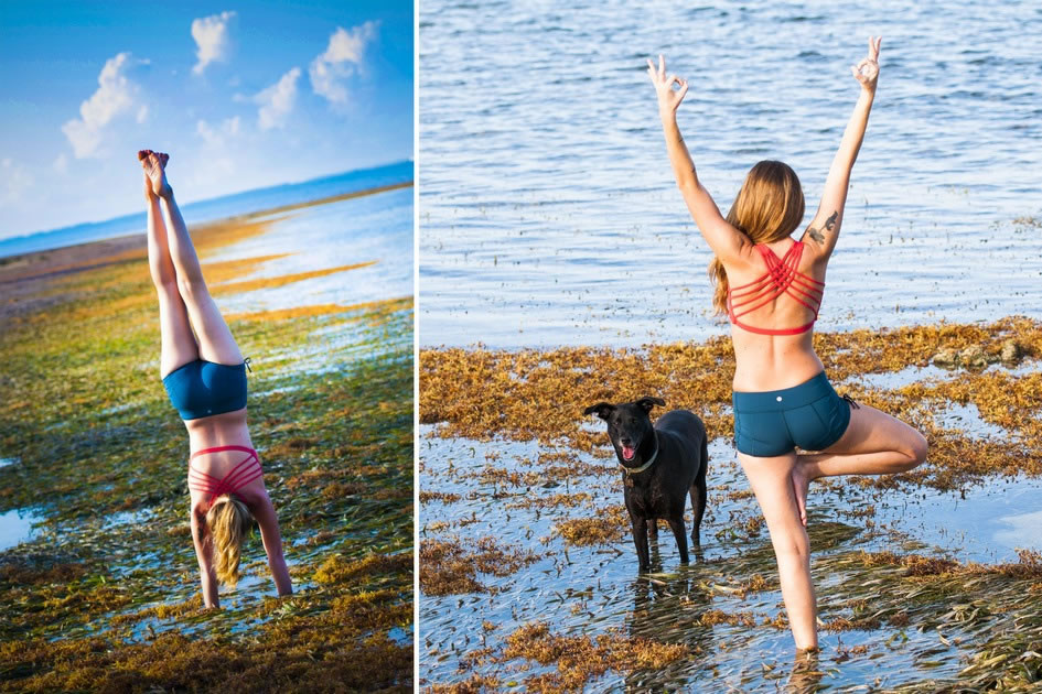 Annie, with her assistant Sabai, East End, Colliers Beach, Cayman Islands