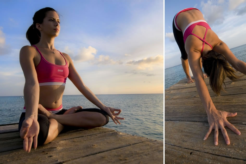 Yoga at sunset with Kristy, Cayman Islands