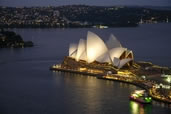 The Opera House at dusk, Sydney