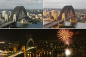 The Tower Bridge day to night, Sydney