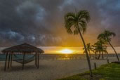 Stormy sunset at Silver Sands, Grand Cayman