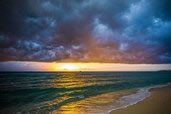 Storm front rolling in over the Caribbean, Grand Cayman