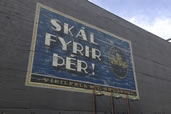 Viking beer advert, Reykjavik