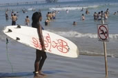 Surfer at Venice Beach