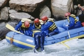 Rafters pulling in a swimmer on the Numbers