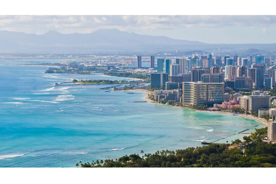 View of Honolulu from Diamond Head, Oahu