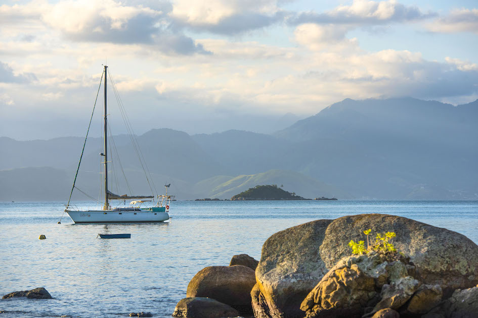 The harbor on Ilha Grande is filled with gorgeous sailing boats. More on Ilha Grande here.