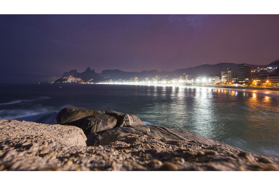 The view of Copacabana and Ipanema from Arpoador, Rio de Janerio.