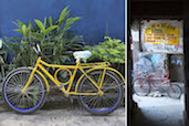 Brazillian Bikes. Left Ilha Grande, right Santa Marta Favela, Rio de Janerio.