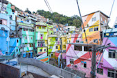 Santa Marta Favela. Beautified by the Favela Painting Foundation.