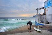 Sunset surf at Arpoador, Rio de Janerio.