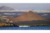 View of the volcanic landscape of Bartolome Island, Galapagos