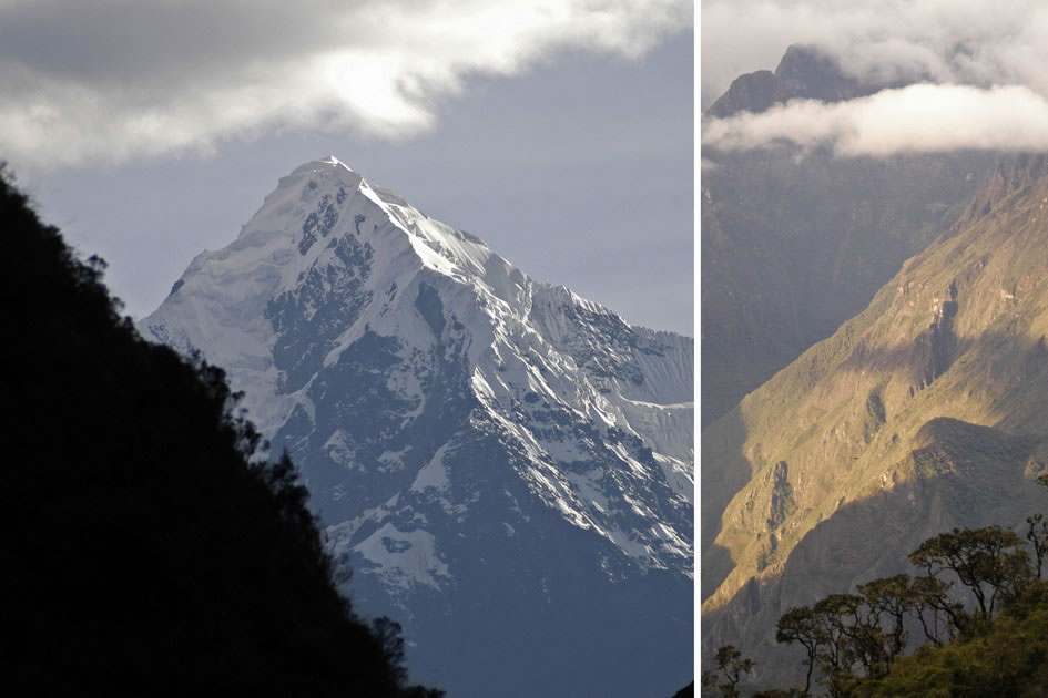 The mountains along the Inca Trail