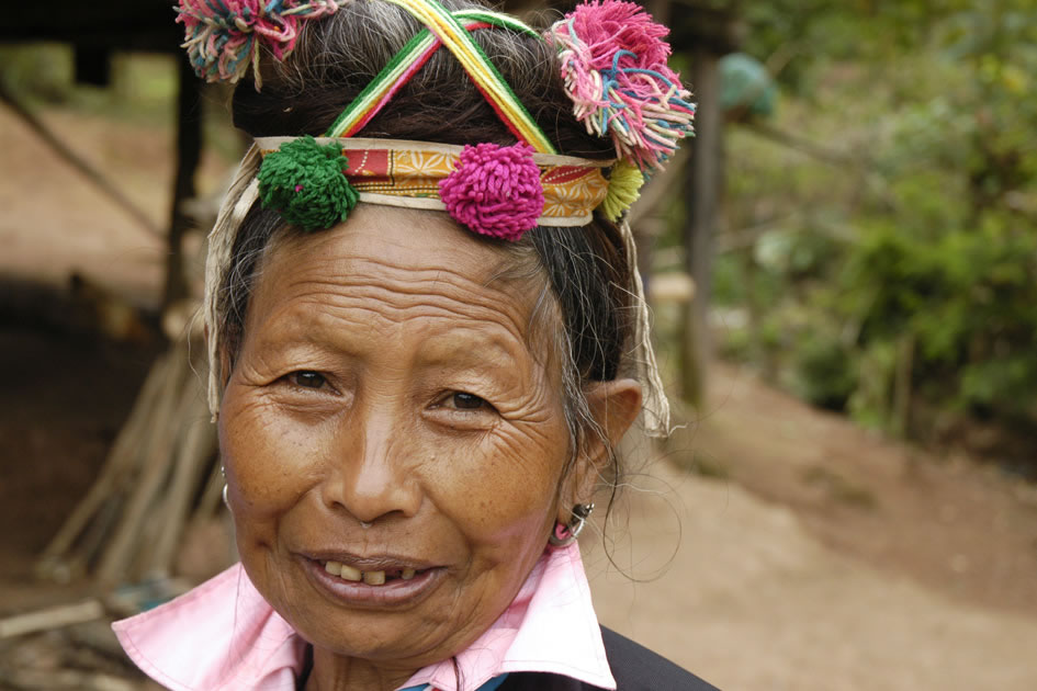 Lahu woman in traditional dress