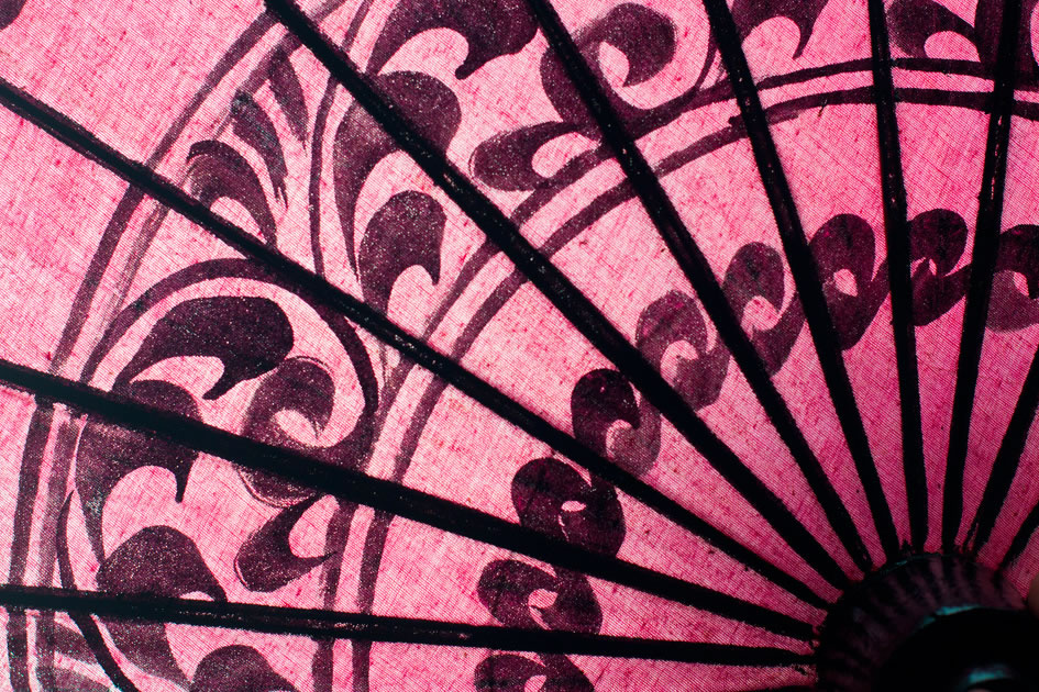 Hand painted umbrella at the Bogyoke Market, Yangon