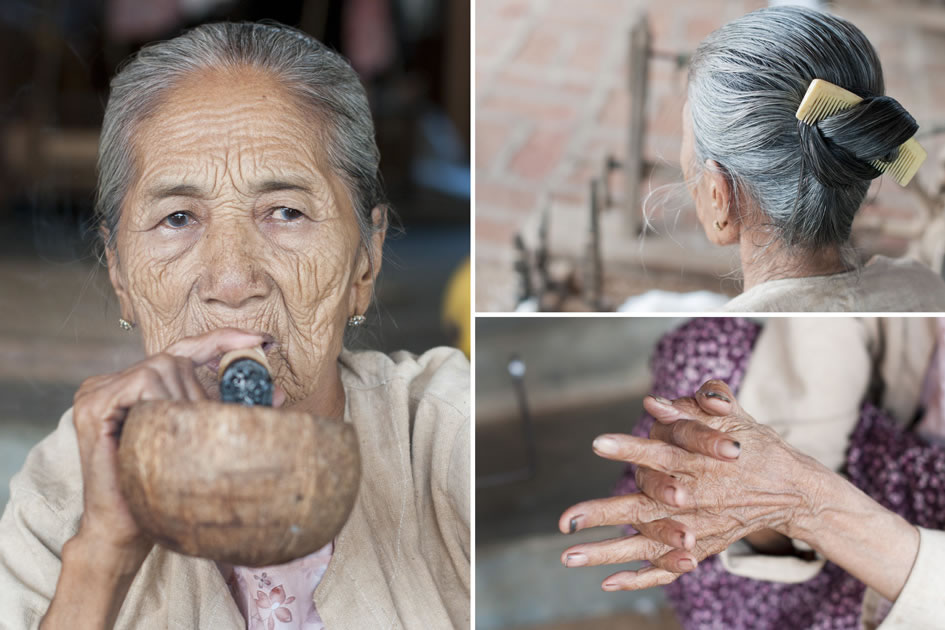 Beautiful elderly woman, Bagan