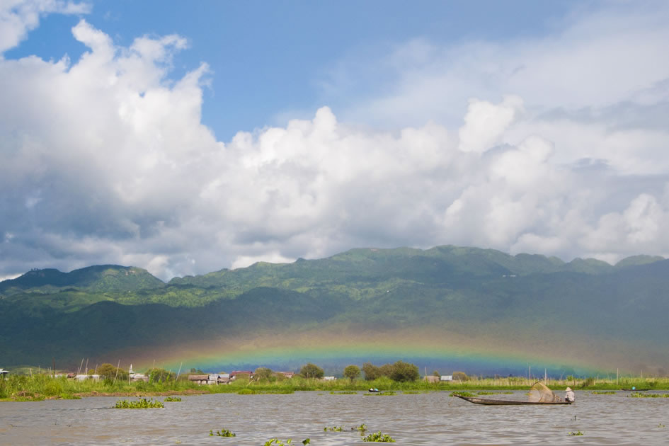 Rainbow over Inle Lake