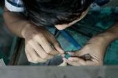 Jade carver, Bogyoke Market, Yangon