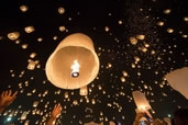 Lanterns at the Yi Peng Festival, Chaing Mai
