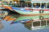 Boats along the Thu Bon River, Hoi An. 